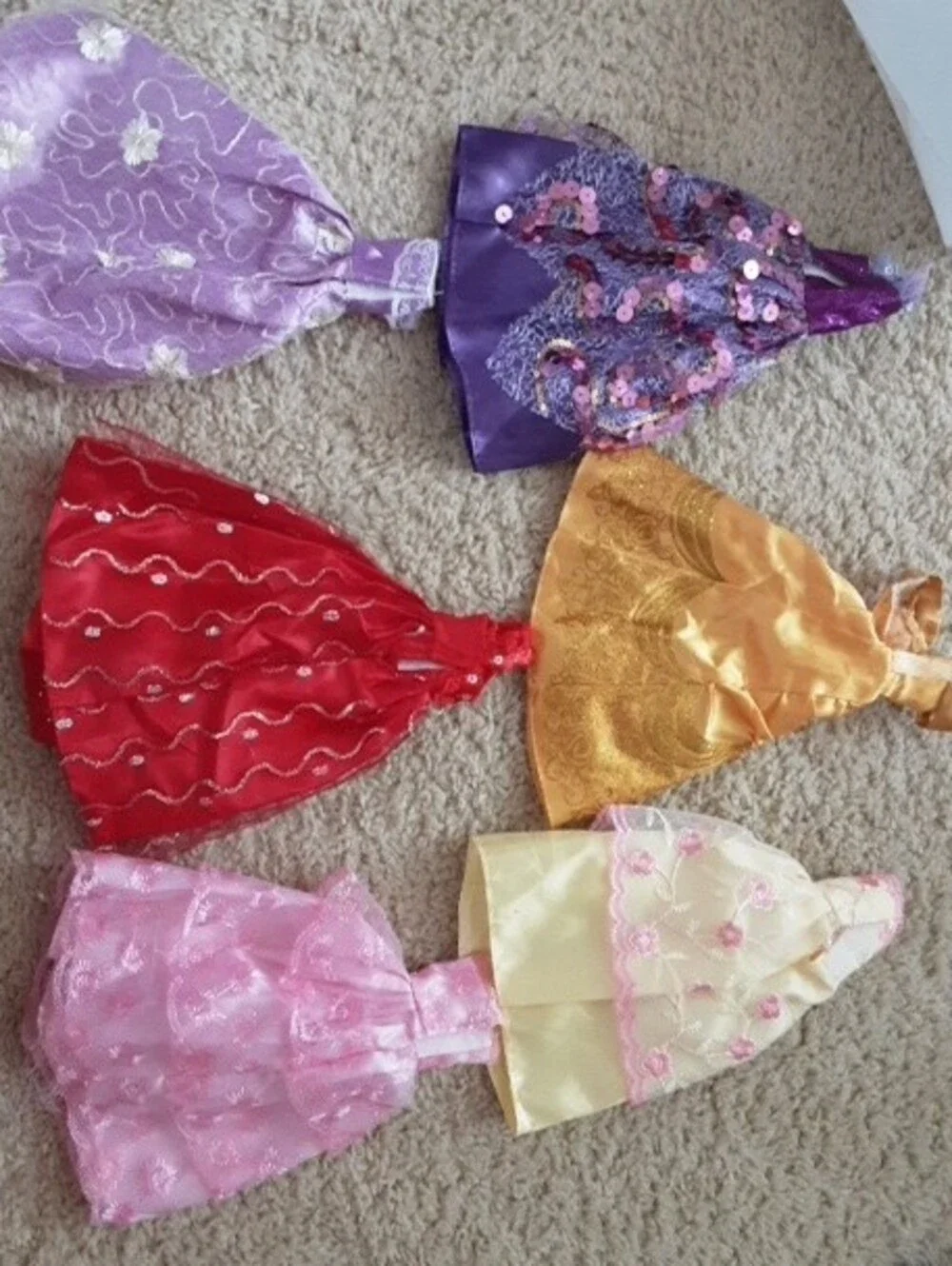 Kids Multi-Color Princess Dress-Up Set - Pink, Red, Purple, Gold